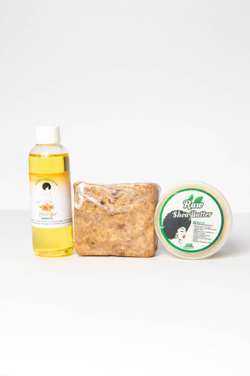 Shea Butter, Black Soap & Carrot Oil Combo