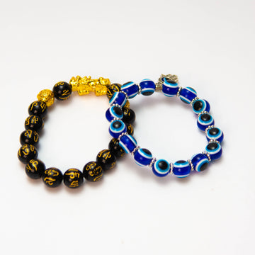 Evil Eye and Wealth bracelet Combo